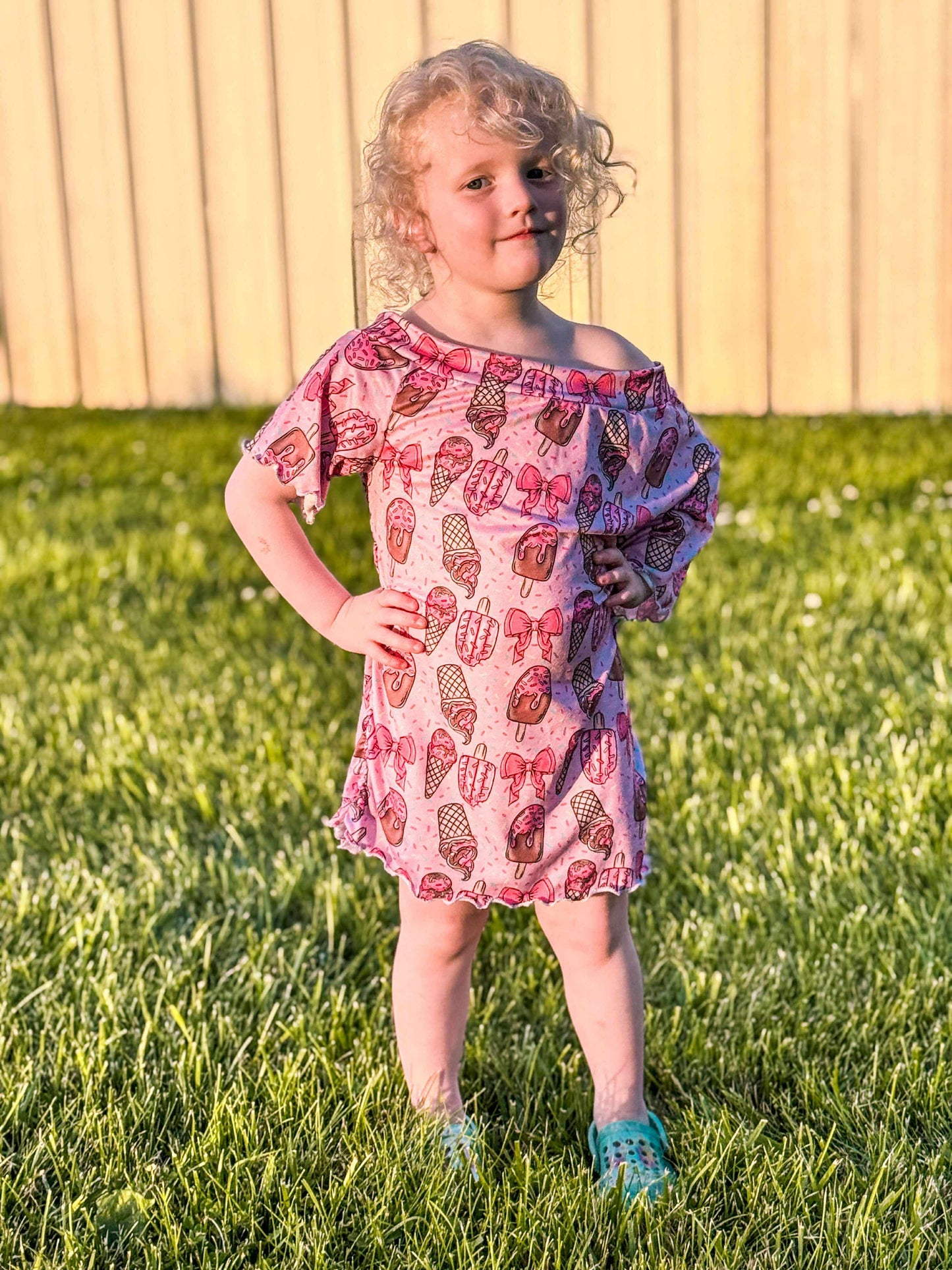 Sassy shoulder dress