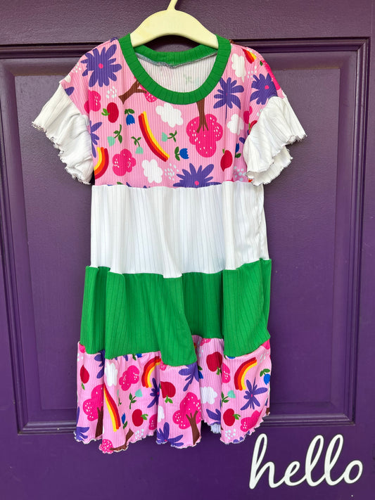 Bright and fun tiered dress