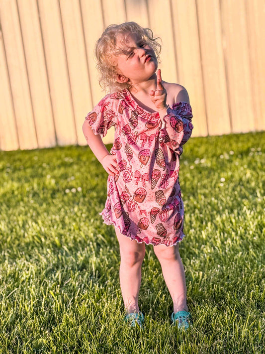 Sassy shoulder dress