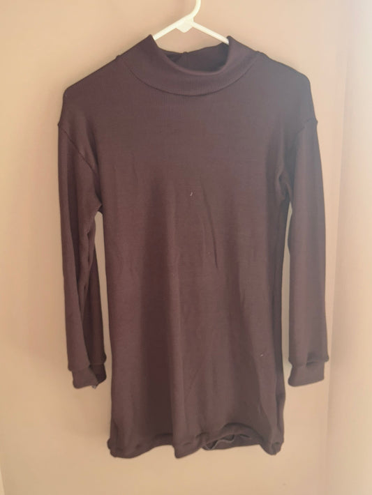 Mock neck sweater dress