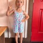 Stencil floral summer romper